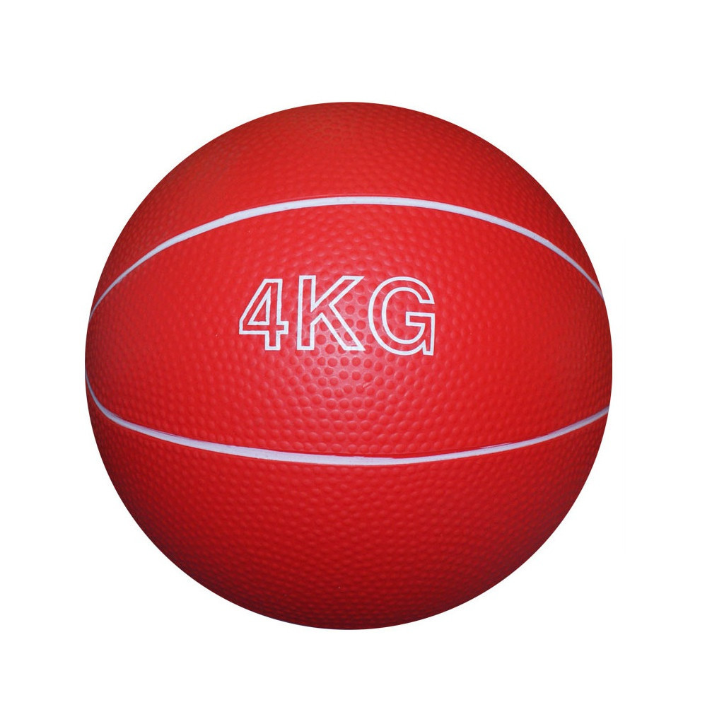 Медбол, м'яч для фітнесу та кросфіту 4 кг Червоний