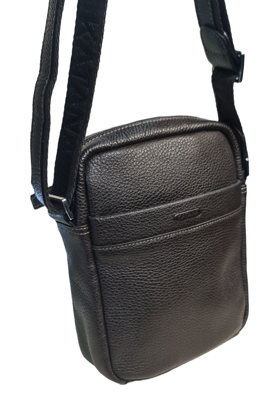 Чоловіча шкіряна сумка на плече молодіжна вертикальна модна Katana, фото 1