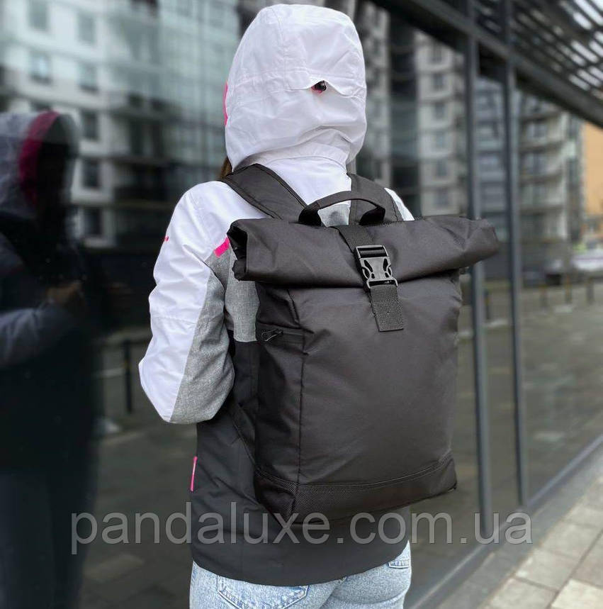 Рюкзак RollTop ролл чорний міський спортивний туристичний, фото 1