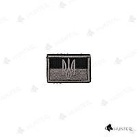 Прапорець України з тризубом (5х3см) липучка Чорний