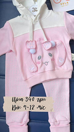 Комплект Зайчик кофтинка-штанці (9-12м.) (YOLA.BABY.SHOP), фото 1