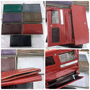 Гаманець жіночий на кнопці зі штучної шкіри в різних кольорах Glam