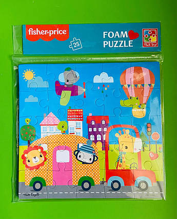 Гра ВладиТойс М'які пазли (VT11009-05) 22x23 Fisher Price місто (англ), фото 1