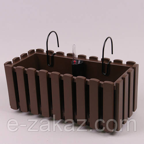 Балконный ящик с креплением и автополивом Boardee Fencycase коричневый ...