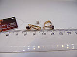 Золоті жіночі сережки з гранатом 3,64 г Нові, фото 4