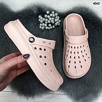 Сабо крокси жіночі пудрові м'яка піна Прогрес Україна, фото 5