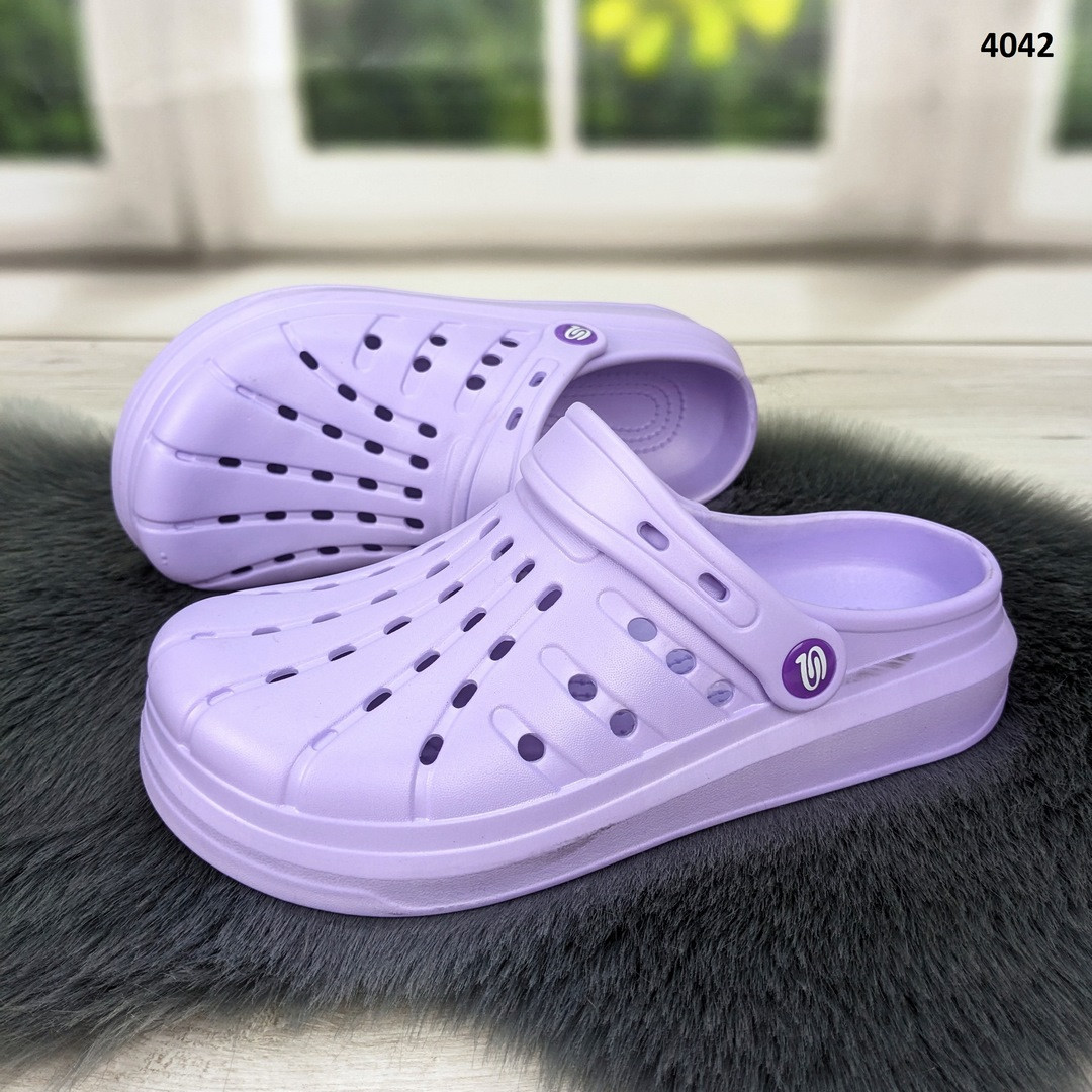 Сабо крокси жіночі м'яка піна фіолетові Прогрес Україна