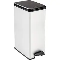 Контейнер для мусора с педалью Curver Slim bin 40 л (02340) Серебристый