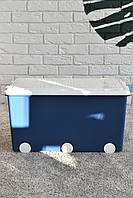 Ящик контейнер для игрушек Тега Tega, Темно-синий