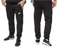 Мужские спортивные штаны (брюки) Nike (Nike224-2-1), осенние весенние черные. Мужская одежда