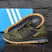 Мужские кожаные кроссовки Adidas Terrex Green, кроссовки для мужчин повседневные адидас