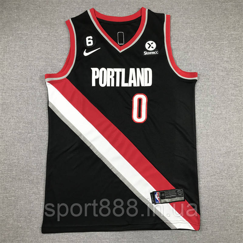 Чорна майка джерсі Ліллард 0 Портленд Трейл Блейзерс Nike Lillard Portland Trail Blazers 2023