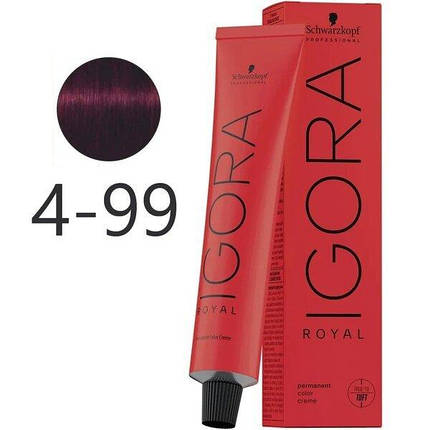 Крем-фарба для волосся Schwarzkopf Igora Royal 4-99 Середньо-Коричневий Фіолетовий Екстра 60 мл, фото 1