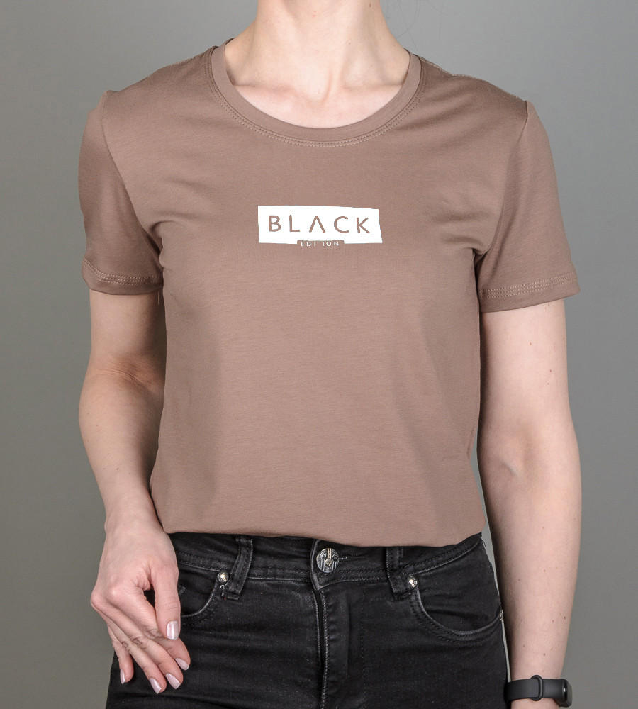 Футболка жіноча Black 2286ж (Уп.4шт M-XXL), Какао