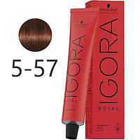 Крем-краска для волос Schwarzkopf Igora Royal 5-57 Светло-Коричневый Золотистый Медный 60 мл