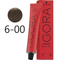 Крем-краска для волос Schwarzkopf Igora Royal 6-00 Темно-Русый Экстра 60 мл