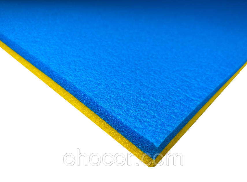 Мат спортивний 25мм 1х1.5м Жовто-Синій, фото 1