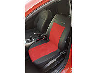 Авто чехлы Ford Fusion (2005-2012) Pok-ter Exclusive екокожа с красной вставкой алькантары