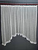 Тюль арка для кухні колір білий, з візерунком ромб, готовий АРК17, фото 3