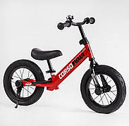 Велобіг "CORSO Navi" сталева рама, колесо 12", надувні колеса, підніжка, підставка для ніг, дзвінок