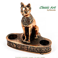 Статуетка кішка єгипетська свічник для 2 свічок ES341