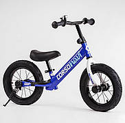 Велобіг "CORSO Navi" сталева рама, колесо 12", надувні колеса, підніжка, підставка для ніг, дзвіночок