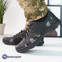 Армійські кросівки в камуфляж кольору хакі, фото 4