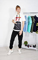 Костюм на хлопчика літній спортивний вік 6-10 років Футболка та штани Різні кольори, фото 7