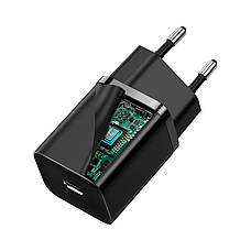 Зарядний пристрій (зарядка) для телефону Baseus Super Si Type-C 30 W Чорний (CCSUP-J01), фото 5