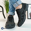 Чоловічі кросівки чорного кольору з еко шкіри, фото 6