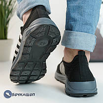 Літні чоловічі кросівки сітка чорні, фото 3