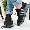 Літні чоловічі кросівки сітка чорні, фото 6