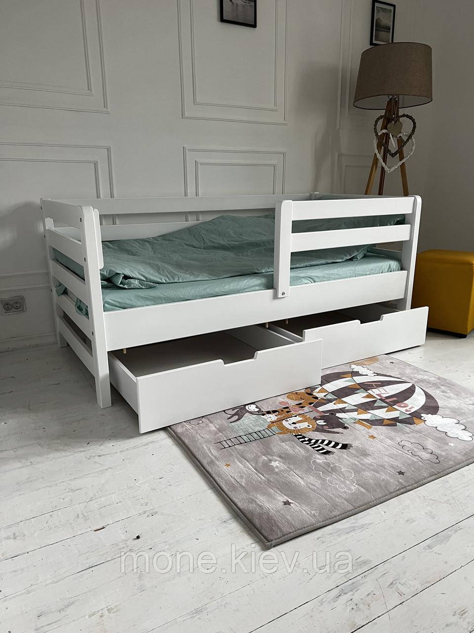 Ліжко односпальне AURORA з шухлядами 80/190 см.