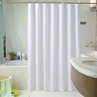 Тканевая шторка для душа белого цвета White Curtain 180x200 см