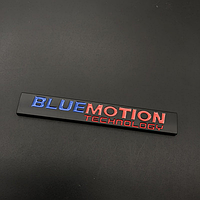 Табличка BLUE MOTION VW металлическая черная 100 мм 15 мм фольксваген volkswagen