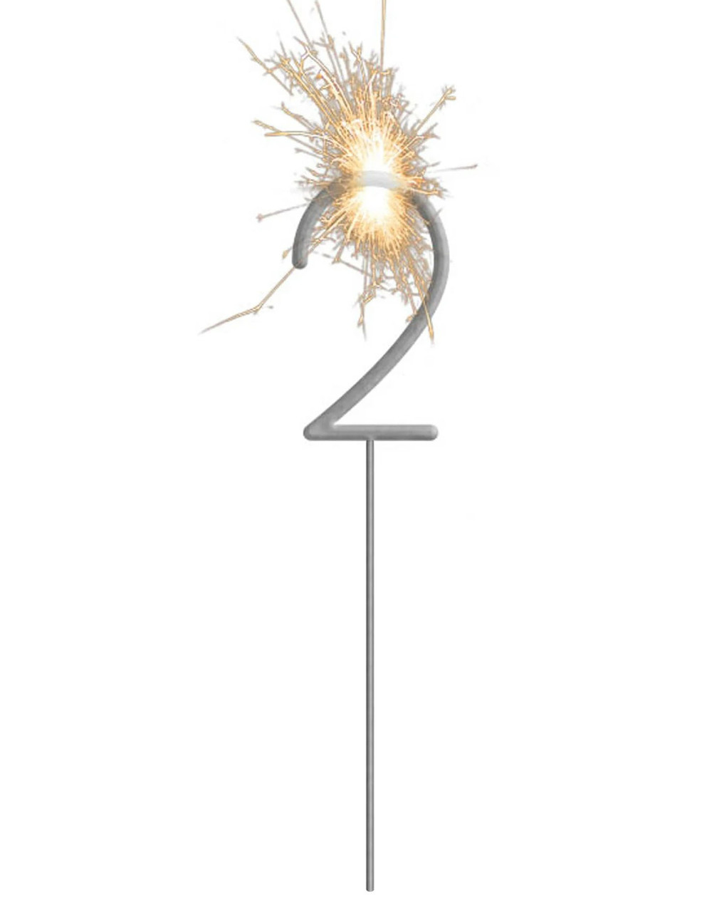 Бенгальська свічка цифра 2 | Срібло