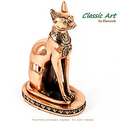 Фігурка кішка єгипетська 17 см із покриттям міді ES387