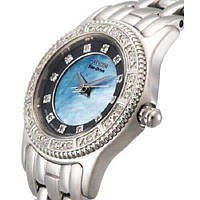 Женские часы с 32 бриллиантами Citizen Riega Diamond Eco-Drive с перламутровым циферблатом EP5630-55Y. Сапфир