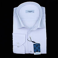 Рубашка мужская, прямого покроя, с длинным рукавом, FITMENS FS-000164 BEYAZ 90% хлопок 10% полиэстер XXL(Р)