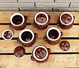 Горщики керамічні набір 6 шт для запікання в духовці 500 мл, фото 4