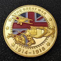 Монета The Great War 1914-1918 г. 100-летию завершения Первой Мировой Войны