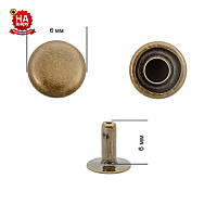 Хольнітени для шкіри 6мм антик (100шт)