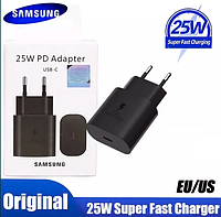 Блок швидкого заряджання Samsung 25w PD3.0 (EP-TA800) ЧОРНОГО кольору БЕЗ КАБЕЛЯ