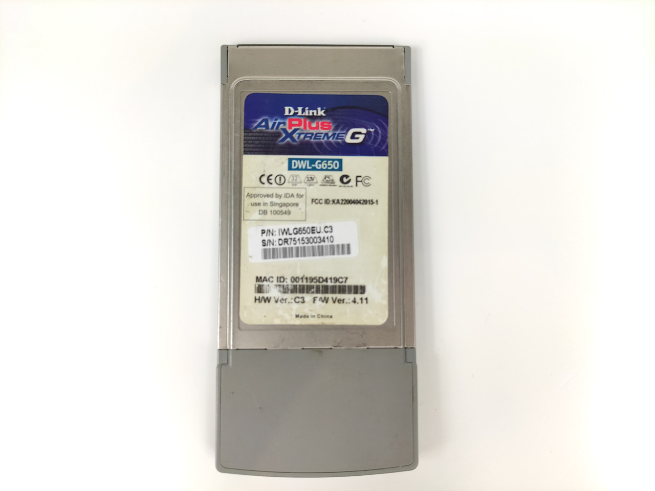 Бездротовий Wi-Fi CardBus-адаптер (PCMCIA) D-Link DWL-G650 (Б/У) - фото 3 - id-p1771920827
