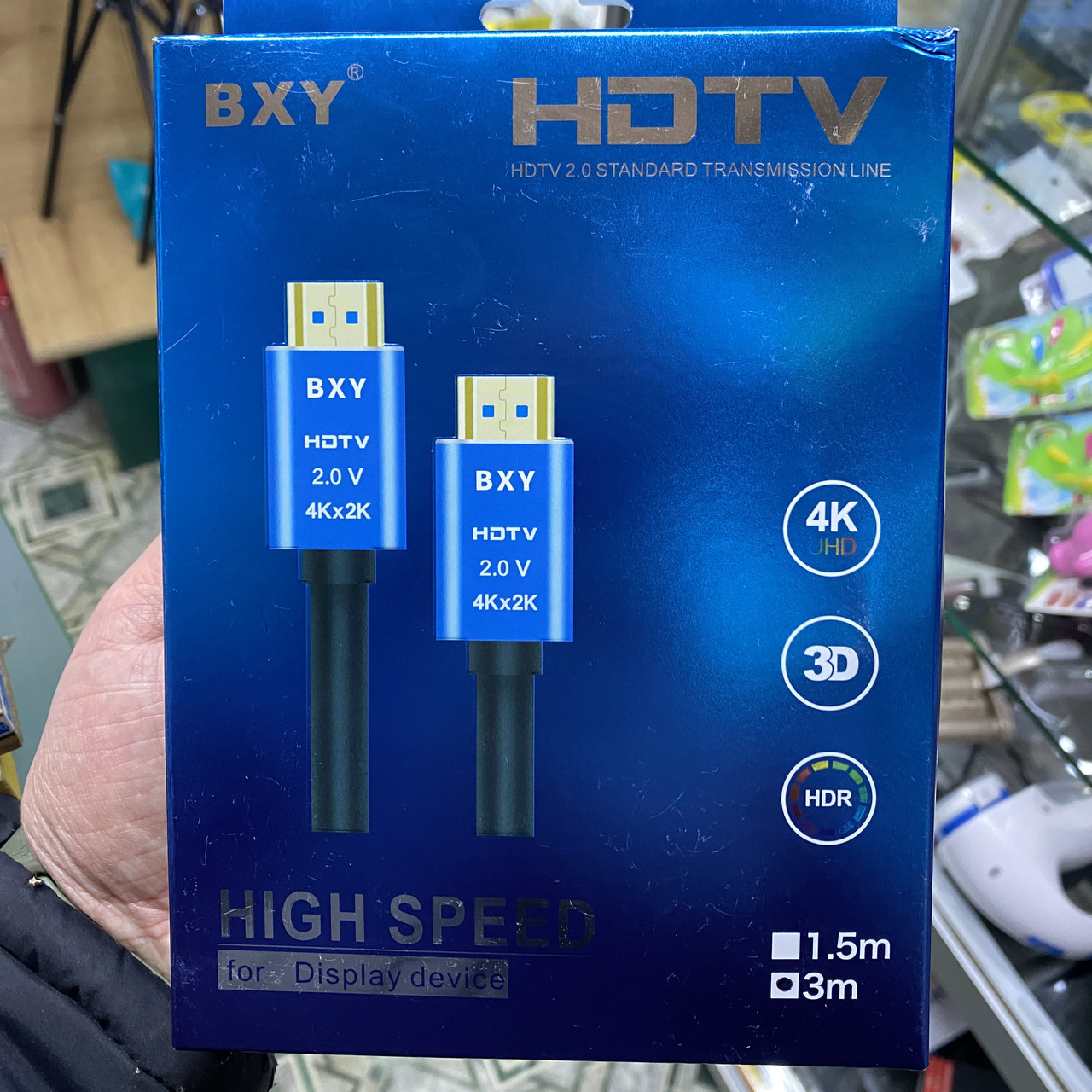 Кабель HDMI 4K HDR BXY 3 м у пакованні