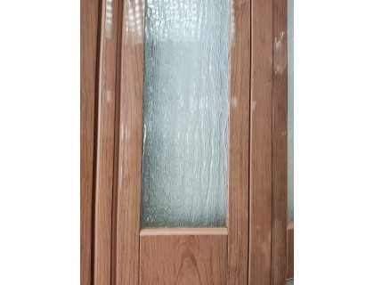 Дверь гармошка пластиковая полуостекленная, № 5 ОЛЬХА, глянцевая - фото 4 - id-p296101589