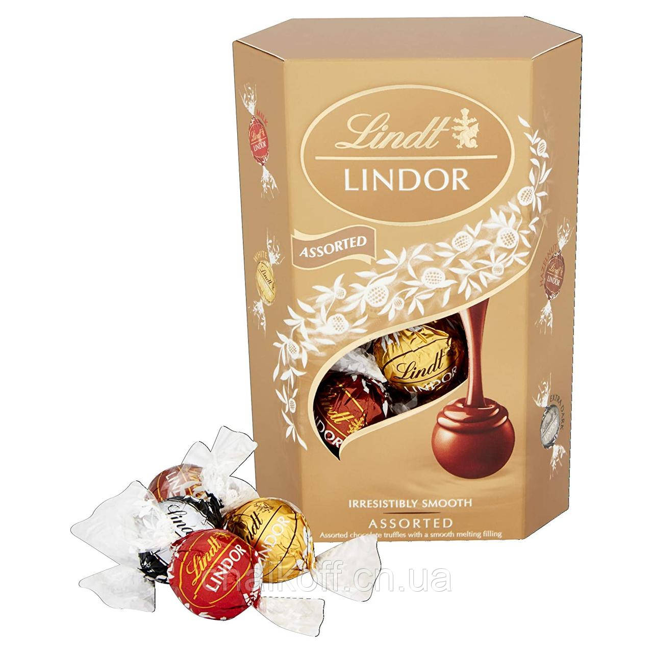 Шоколадні цукерки Lindt LINDOR Assorted 200 г (Швейцарія)