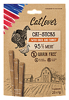 Лакомство для кошек. Стики CatLover (КетЛовер) Sticks 5*5g с уткой и индейкой