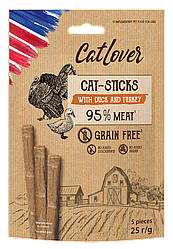 Ласощі для котів. Стіки CatLover (КетЛовер) Sticks 5*5g  із качкою та індичкою