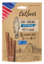 Ласощі для котів. Стіки CatLover (КетЛовер) Sticks 5*5g із лососем